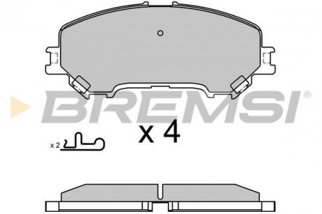 Гальмівні колодки перед. Qashqai II/Kadjar 13- (Akebono) BREMSI BP3629