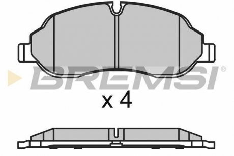 Гальмівні колодки пер. Ford Transit 13- (Bosch) BREMSI BP3651