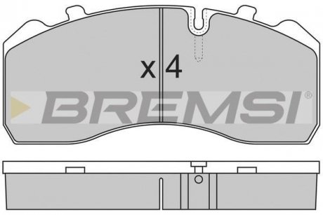 Гальмівні колодки перед. Iveco/MAN/MB BREMSI BP7284