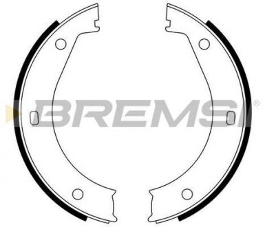 Колодки ручного гальма BMW 5(E28,E34) 81-97/6(E24) 77-89/ 7(E38) 94-01 (ATE) BREMSI GF0076 (фото 1)