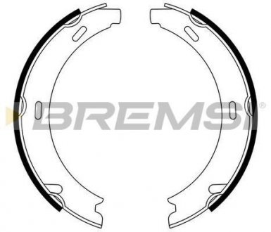 Колодки ручного гальма W140/C140 91-98, S210 96-3 BREMSI GF0303