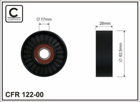 Ролик натяжний пас поліклиновий CAFFARO 12200