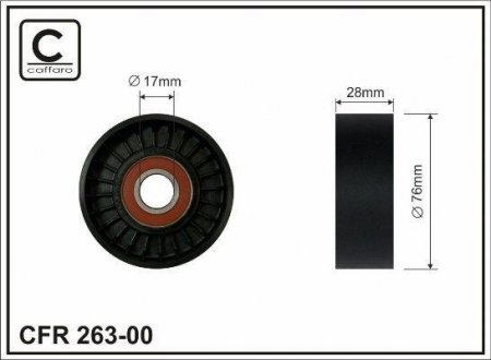 Натягувач ременя Lacetti/Nubira 1.4/1.6i 97- CAFFARO 26300