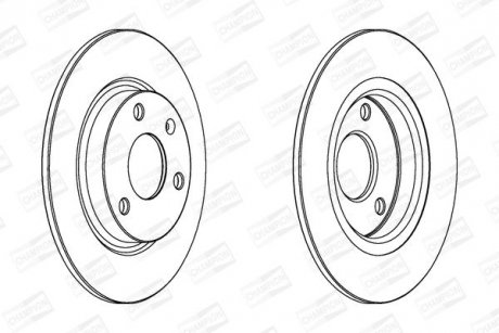 Диск тормозной передний (кратно 2) Citroen, Peugeot CHAMPION 561359CH
