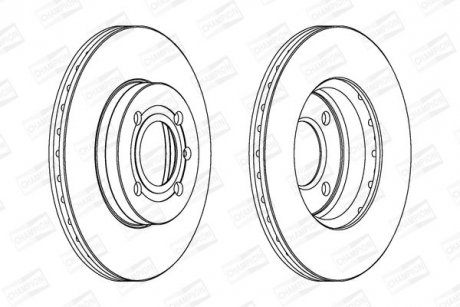 Диск тормозной передний (кратно 2) VW Polo III (95-09) CHAMPION 561448CH