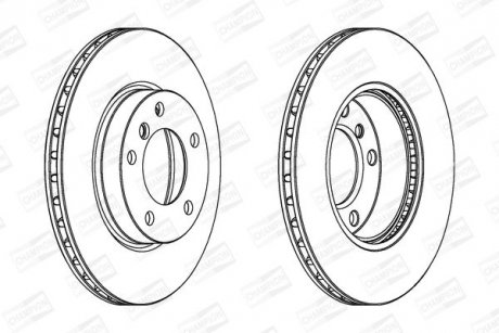 Диск тормозной передний (кратно 2) BMW CHAMPION 561551CH