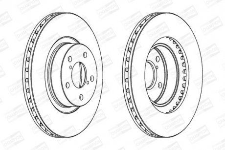 Диск тормозной передний (кратно 2) Subaru Legacy CHAMPION 561667CH