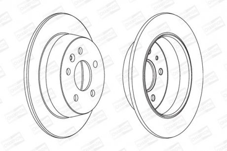 Диск гальмівний задній (кратно 2) MB V Class V200,230,230TD,280/Vito (BM638) 108D-110D-113 (96-) CHAMPION 562065CH