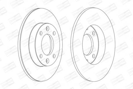 Диск тормозной задний (кратно 2) Citroen Berlingo (96-11) CHAMPION 562130CH