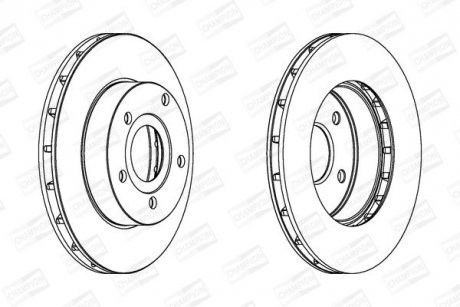 Диск тормозной передний (кратно 2) Jeep Grand Cherokee (99-) CHAMPION 562147CH