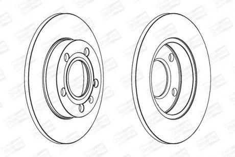 Диск тормозной задний (кратно 2) Audi A4 (00-08)/Seat Exeo (08-13) CHAMPION 562192CH