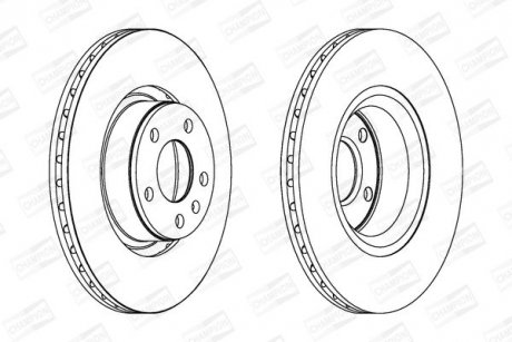 Диск гальмівний CHAMPION 562271CH (фото 1)