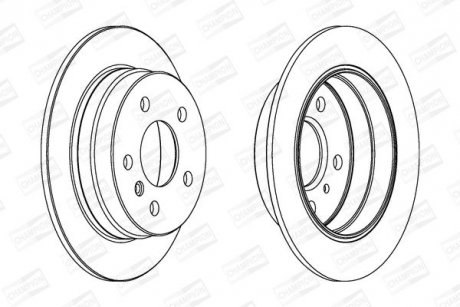 Диск гальмівний CHAMPION 562274CH