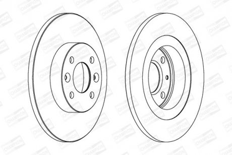 Диск тормозной передний (кратно 2) Renault Lodan I, II (07-) CHAMPION 562293CH