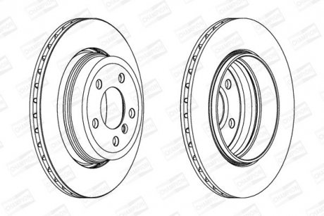 Диск тормозной задний Bmw X3 (E83) (03-11) CHAMPION 562327CH-1