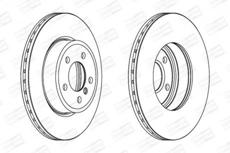 Диск тормозной передний (кратно 2) Bmw X3 (04-) CHAMPION 562350CH