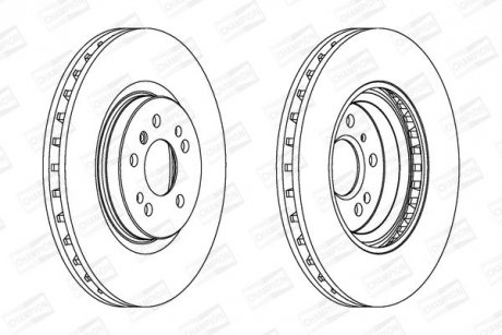 Диск тормозной передний MB M-Class (W164) (05-12), R-Class (W251, V251) (05-17) CHAMPION 562403CH-1