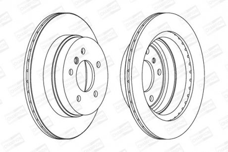 Диск тормозной задний (кратно 2) Bmw 1 Serie, 3 Serie X1 CHAMPION 562442CH