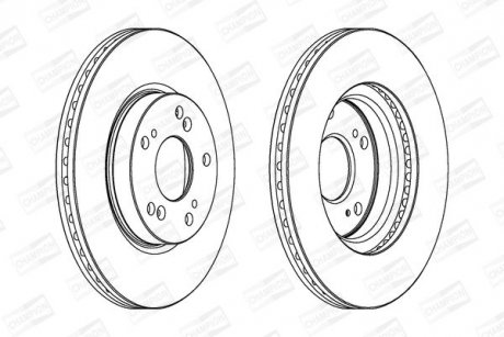 Диск гальмівний CHAMPION 562457CH