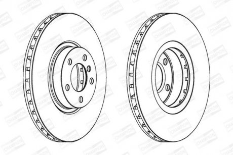 Диск гальмівний передній Bmw X5 (E70) (06-13), X5 (F15, F85) (13-18), X6 (E71, E72) (07-14) (562520CH-1) CHAMPION 562520CH1