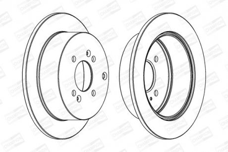 Диск гальмівний CHAMPION 562551CH-1