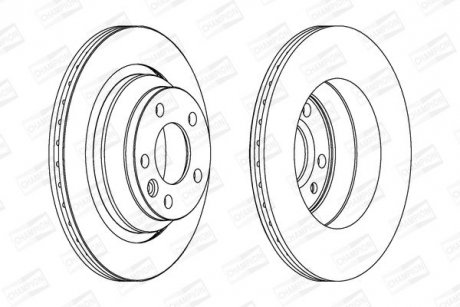 Диск тормозной задний (кратно 2) VW MULTIVAN V (03-15) CHAMPION 562603CH