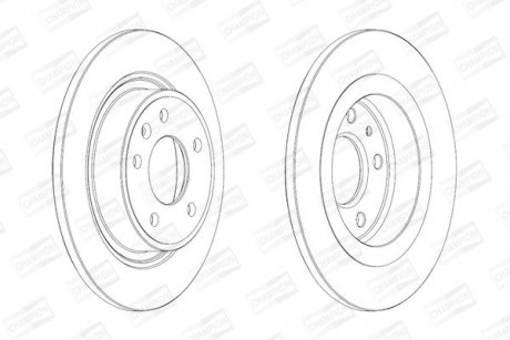 Диск тормозной задний (кратно 2) Chevrolet Cruze (J300) (09-) / Opel Astra J (P10) (09-15) CHAMPION 562640CH