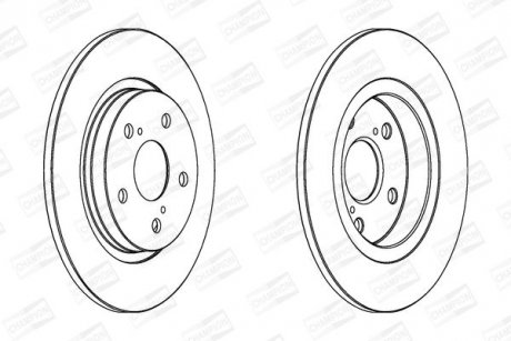 Диск тормозной задний (кратно 2) Toyota Avensis (09-) CHAMPION 562659CH