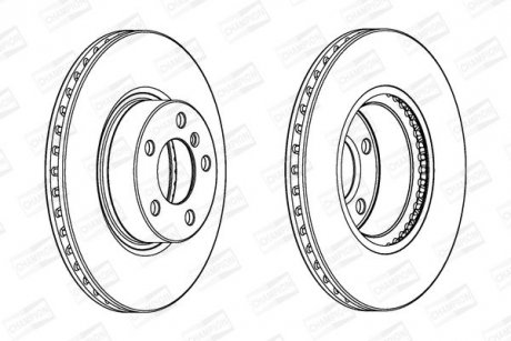 Диск гальмівний CHAMPION 562891CH-1 (фото 1)
