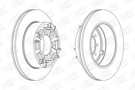 Диск гальмівний CHAMPION 567128CH-1