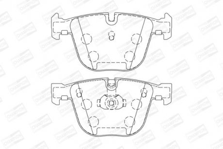Колодки гальмівні дискові задні BMW 740D, 745i CHAMPION 571991CH (фото 1)