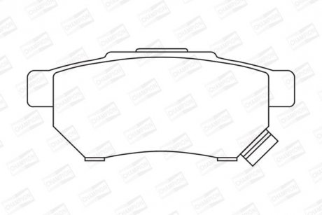 Колодки гальмівні дискові задні HONDA CIVIC VI Fastback (MA, MB) 94-01, CIVIC VI Hatchback (EJ, EK) 95-01 CHAMPION 572136CH