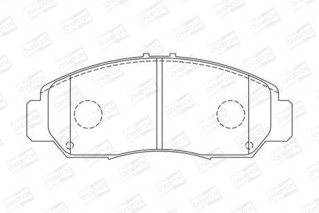 Колодки тормозные дисковые передние HONDA ACCORD VII (CM) 02-08, CIVIC IX Saloon (FB) 11- CHAMPION 572449CH