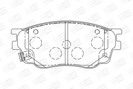 Колодки тормозные дисковые передние MAZDA 6 Hatchback (GG) 02-08, 6 Saloon (GG) 02-08 CHAMPION 572489CH