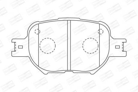 Колодки гальмівні дискові передні TOYOTA CALDINA Estate (_T24_) 02-07, CELICA Coupe (_T23_) 99-06 CHAMPION 572517CH