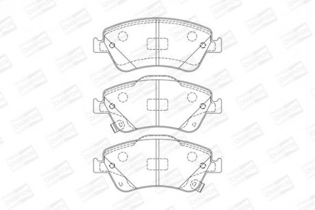 Колодки тормозные дисковые передние TOYOTA Auris CHAMPION 572524CH