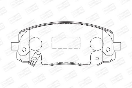 Колодки тормозные дисковые передние HYUNDAI i10 I (PA) 07-|KIA PICANTO I (SA) 04-12 CHAMPION 572526CH (фото 1)