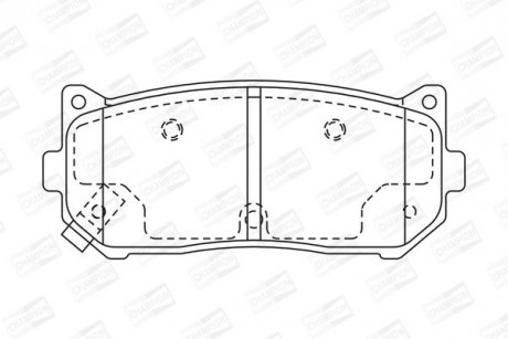 Колодки гальмівні дискові CHAMPION 572556CH (фото 1)