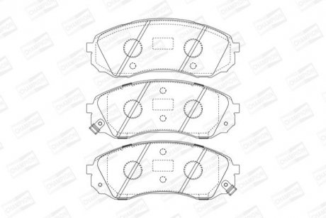 Колодки гальмівні дискові CHAMPION 572619CH (фото 1)