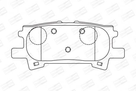 Колодки тормозные дисковые задние LEXUS RX (_U3_) 03-08|TOYOTA HARRIER (_U3_) 03-13 CHAMPION 572621CH