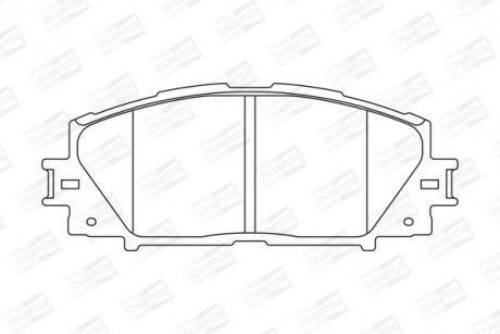 Колодки тормозные дисковые передние LEXUS CT (ZWA10_) 10-|TOYOTA PRIUS (_W3_) 08- CHAMPION 572631CH (фото 1)