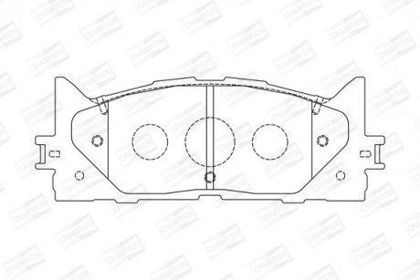 Колодки тормозные дисковые передние LEXUS ES (AVV6_, GSV6_, ASV6_) CHAMPION 572651CH