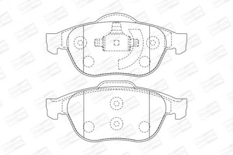 Колодки гальмівні дискові CHAMPION 573017CH (фото 1)