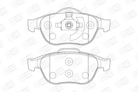 Колодки гальмівні дискові CHAMPION 573025CH (фото 1)