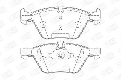 Колодки тормозные дисковые передние BMW Series 3 (E90) (05-), Series 5 (E60) CHAMPION 573151CH (фото 1)