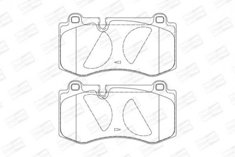 Колодки гальмівні дискові передні MERCEDES-BENZ E-CLASS (W211) 02-09, S-CLASS (W221) 05-13 CHAMPION 573178CH