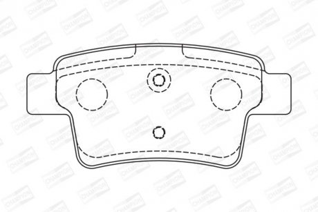 Колодки гальмівні дискові задні Citroen C4 Grand Picasso I (UA_) 06-13, C4 Picasso I MPV (UD_) 06-15 CHAMPION 573194CH