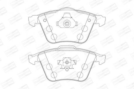 Колодки тормозные дисковые передние FORD FOCUS II (DA_, HCP, DP) 04-13|MAZDA 6 Saloon (GG) 02-08|SAAB 9-3 (YS3F, E79, D79, D75) CHAMPION 573199CH (фото 1)