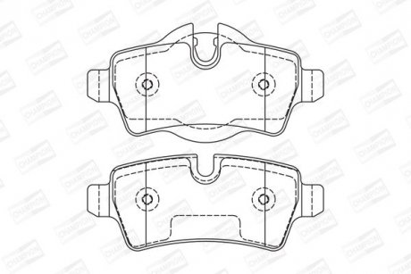 Колодки гальмівні дискові задні MINI MINI (R56) 05-14, MINI Convertible (R57) 07-15 CHAMPION 573200CH