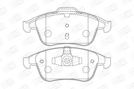 Колодки тормозные дисковые передние RENAULT Laguna III CHAMPION 573243CH (фото 1)